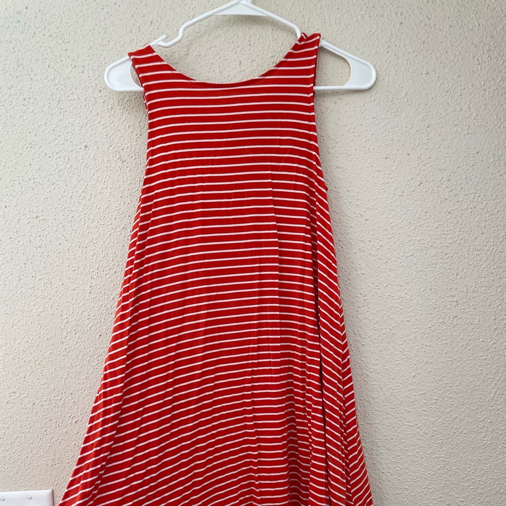 Orange and White striped dress